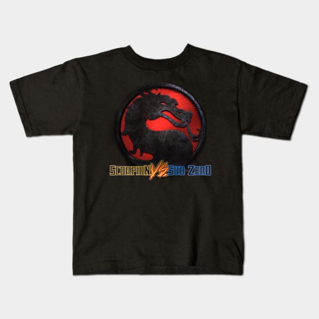 Scorpion vs Sub Zero team Mortal Kombat Pro Kompetition Kids T-Shirt by Pannolinno